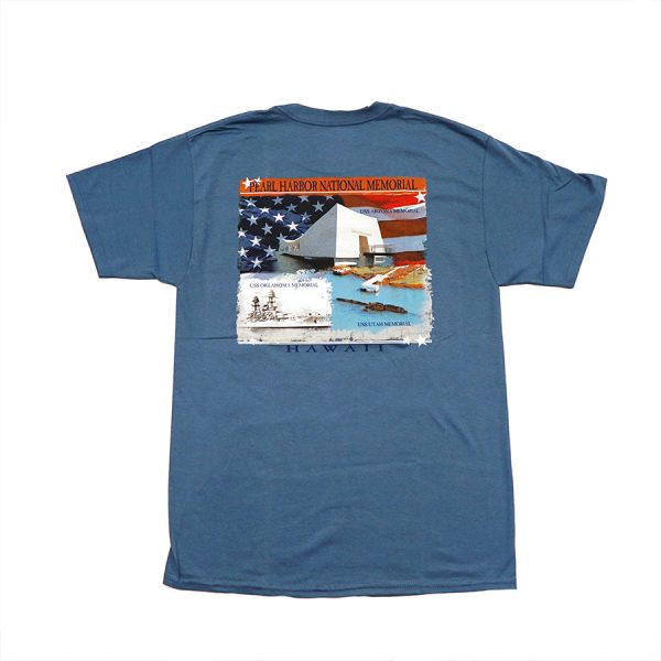 Men s USS Arizona, Utah and Oklahoma Collage Shirt, Blue Online