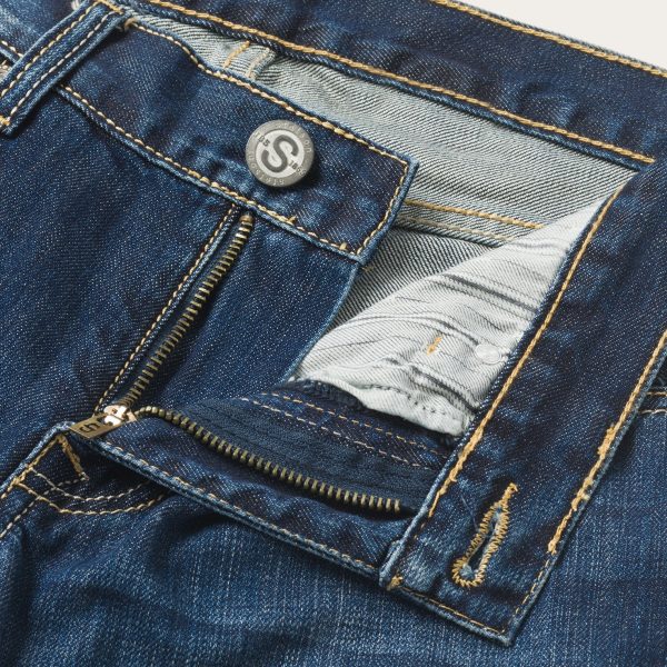 1014 Fit Semi-Destructed Wash Jeans on Sale - Image 4