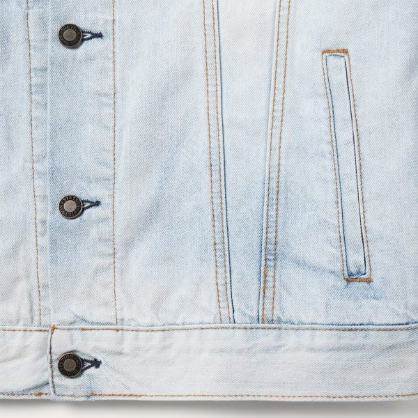 Light Denim Trucker Jacket Hot on Sale - Image 5