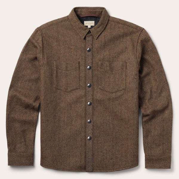 Herringbone Shirt Jacket For Sale