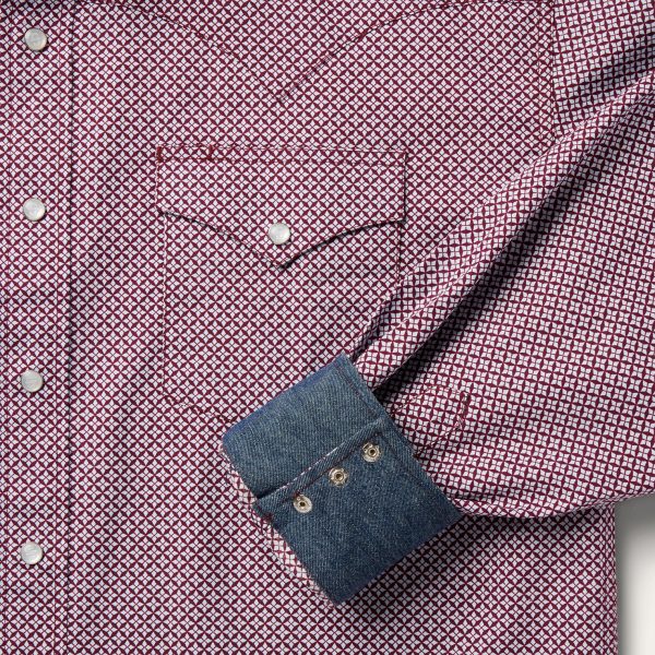 Four Point Geo Print Western Shirt Cheap - Image 5