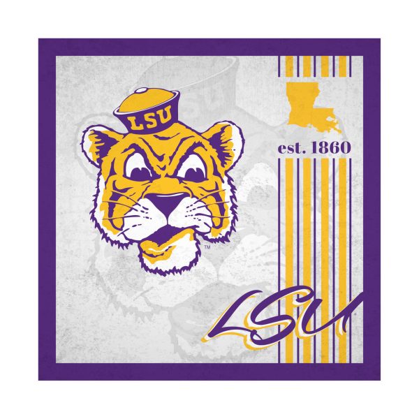 LSU Tigers Sign Wood 10x10 Album Design Online